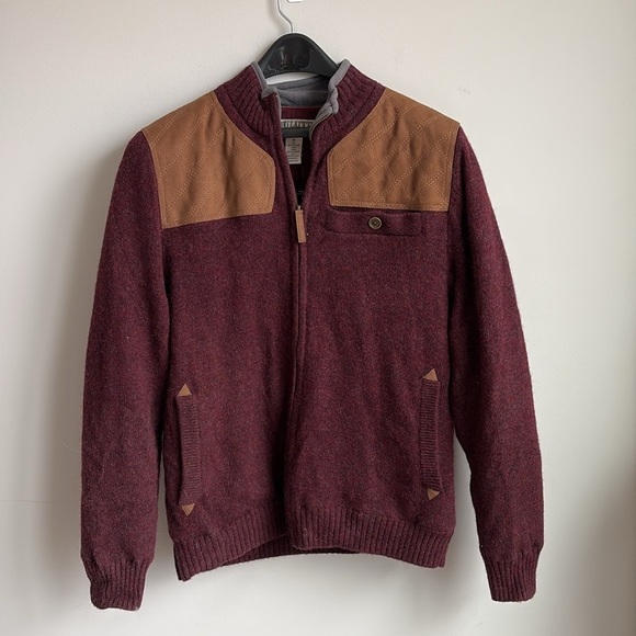 Duluth Trading Co. Men's Shetland Wool Windproof Zip Sweater/Jacket Size  Medium - Picture 1 of 4